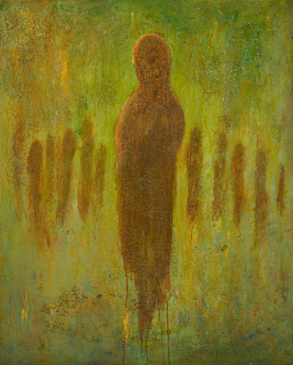 De Groep — Olieverf, acrylverf op paneel, 75,5 x 62 cm