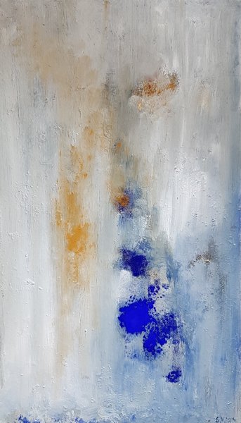 De voedingsbodem — Olieverf, pigment op paneel, 77 x 45 cm