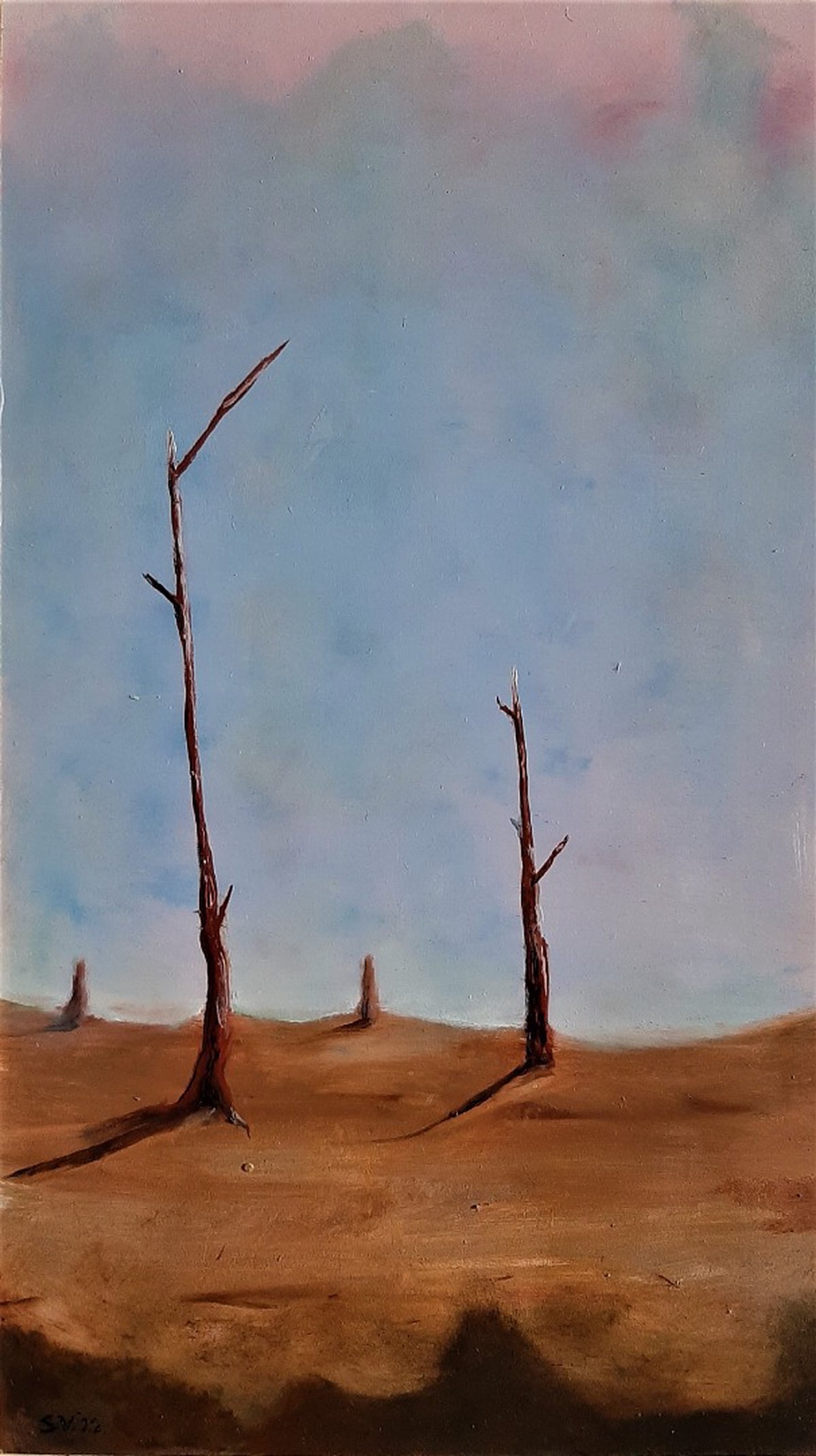 Het Beloofde Land — Olieverf op paneel, 77,5 x 44,5 cm