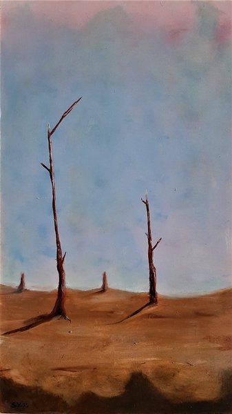 Het Beloofde Land — Olieverf op paneel, 77,5 x 44,5 cm