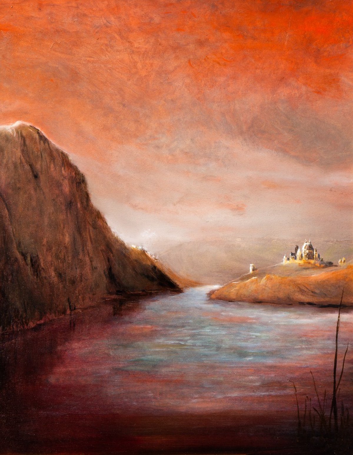 Het Meer uit de Hemel — Olieverf op paneel, 77,5 x 62,5 cm