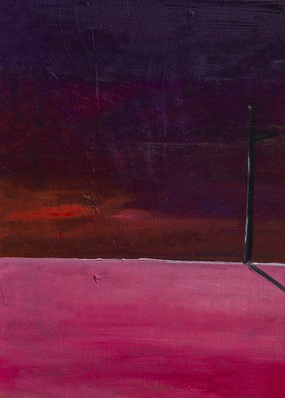 Horizon compositie 4 — Olieverf op paneel, 50 x 30 cm